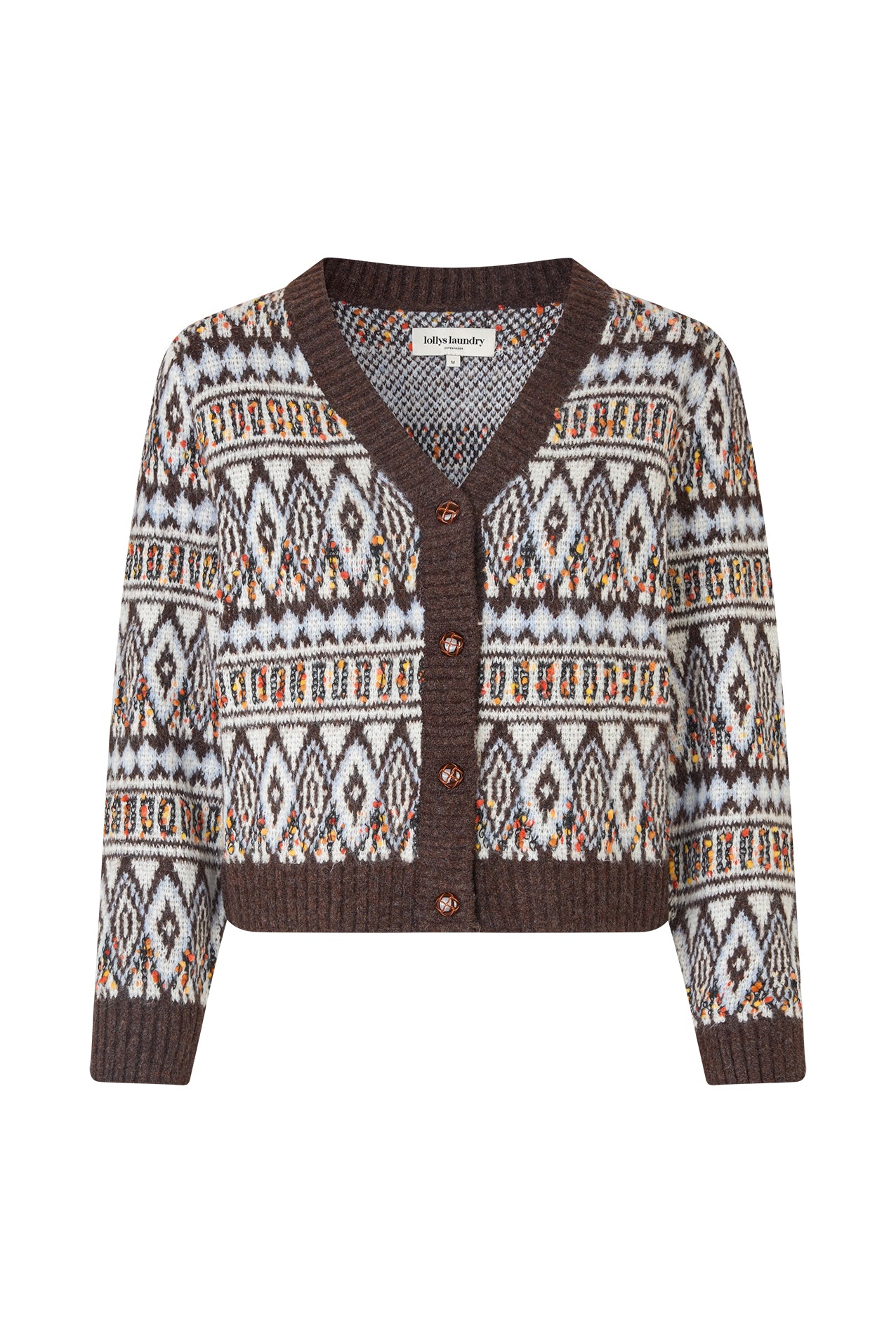 Lollys Laundry SaxoLL Strick Cardigan Cardigan Dunkelbraun