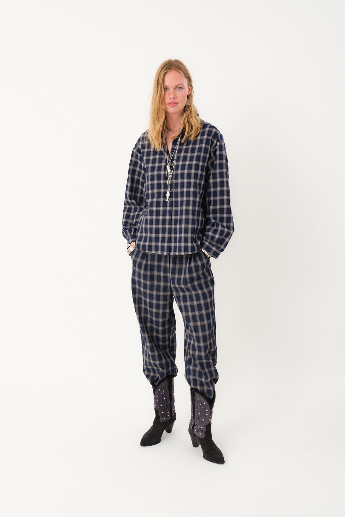 Lollys Laundry SivLL Hemdbluse Shirt Dunkelblau