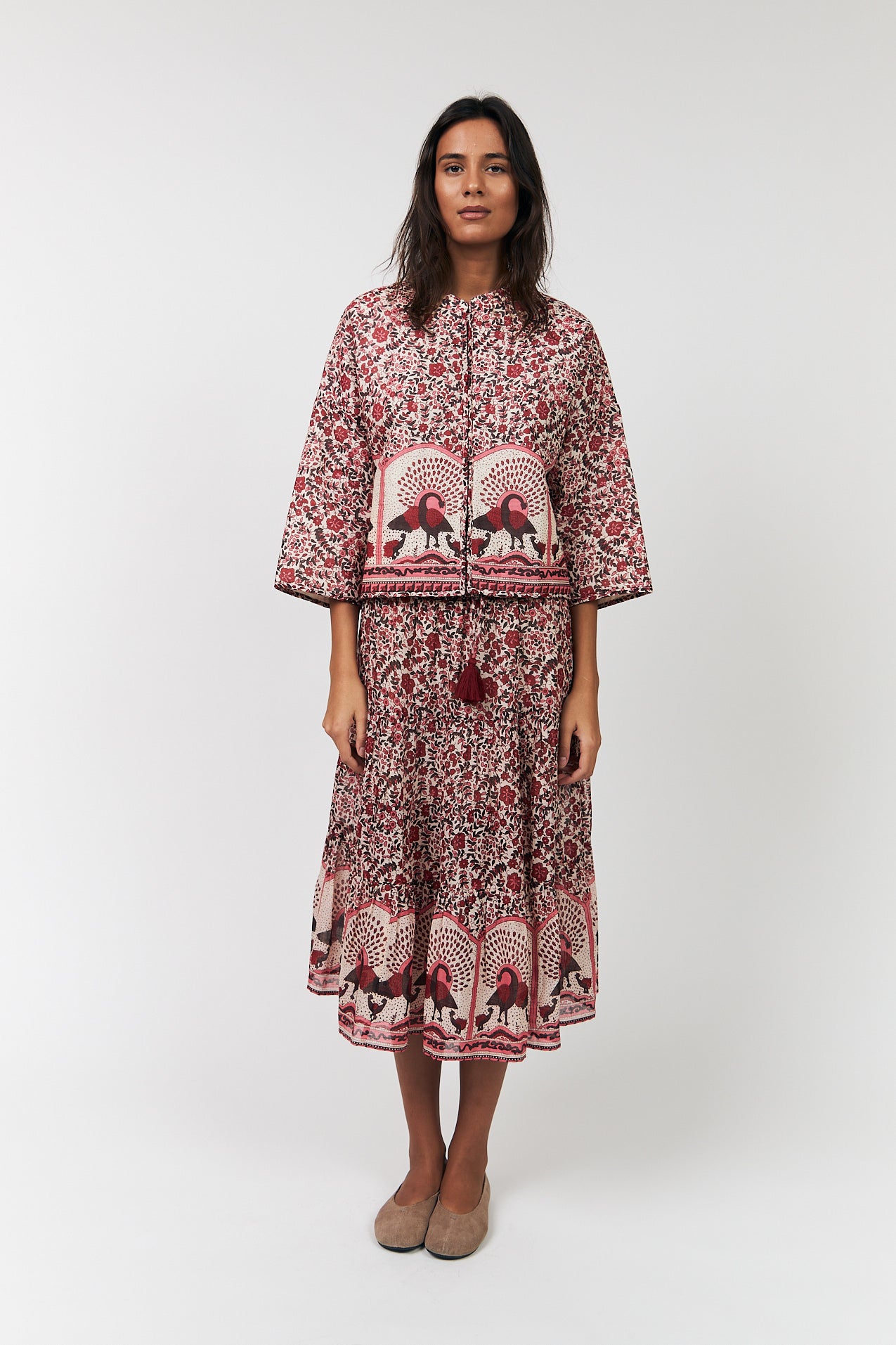 Lollys Laundry SunnyLL Midi Rock Skirt Rot