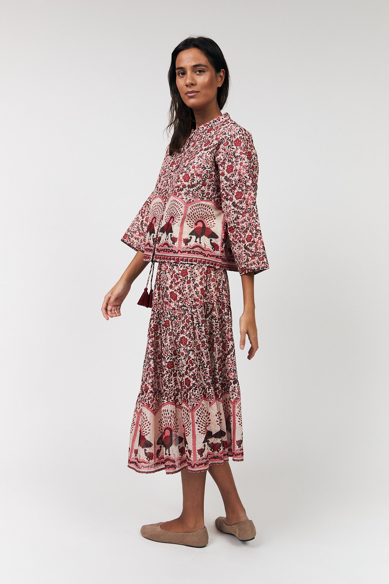 Lollys Laundry SunnyLL Midi Rock Skirt Rot