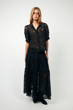 Lollys Laundry SunsetLL Maxi Rock Skirt 27 Dark Navy