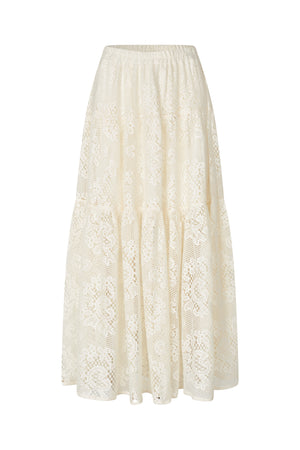 Lollys Laundry SunsetLL Maxi Rock Skirt Creme