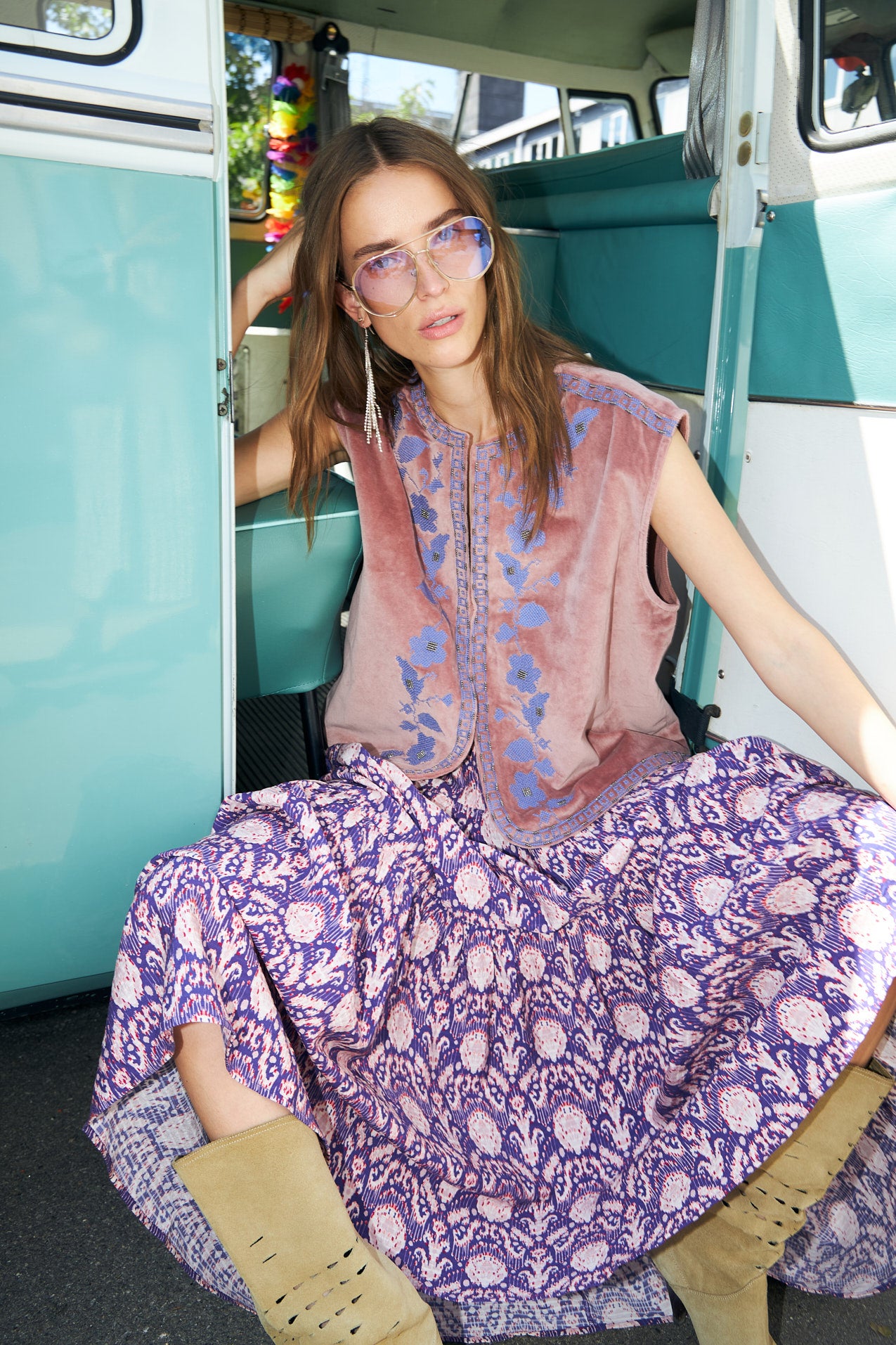 SunsetLL Maxi Rock - Graphic Print