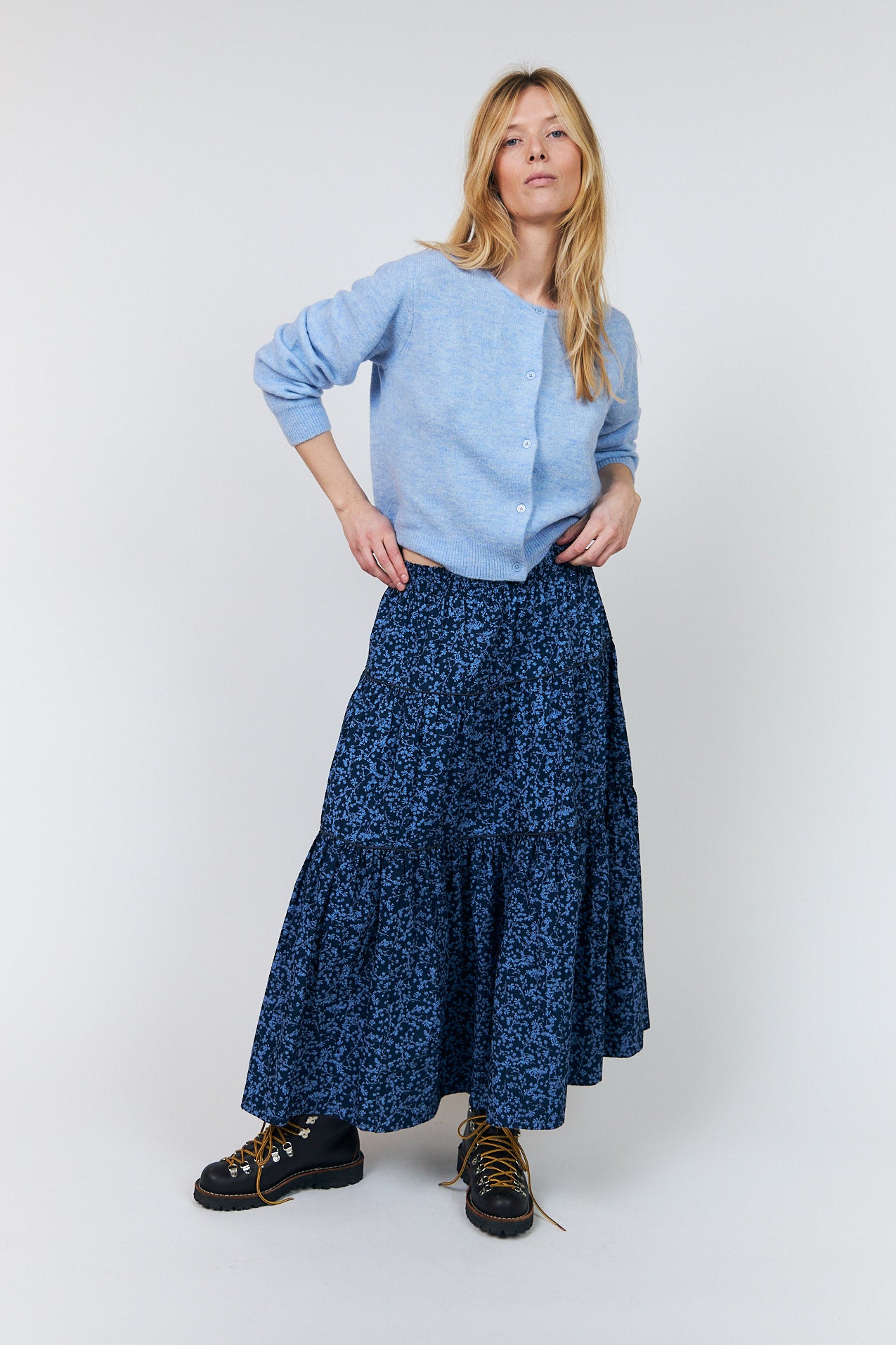 Lollys Laundry SunsetLL Maxi Rock Skirt Dunkelblau
