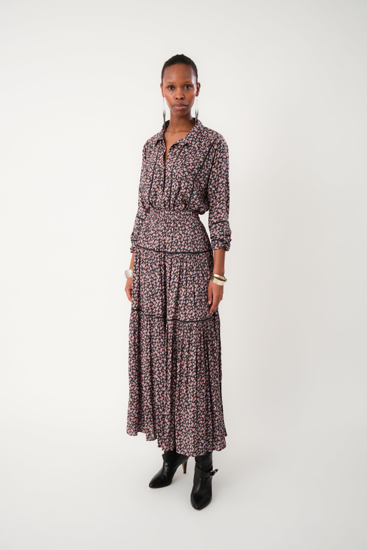 Lollys Laundry SunsetLL Maxi Röcke Skirt 18 Washed Black