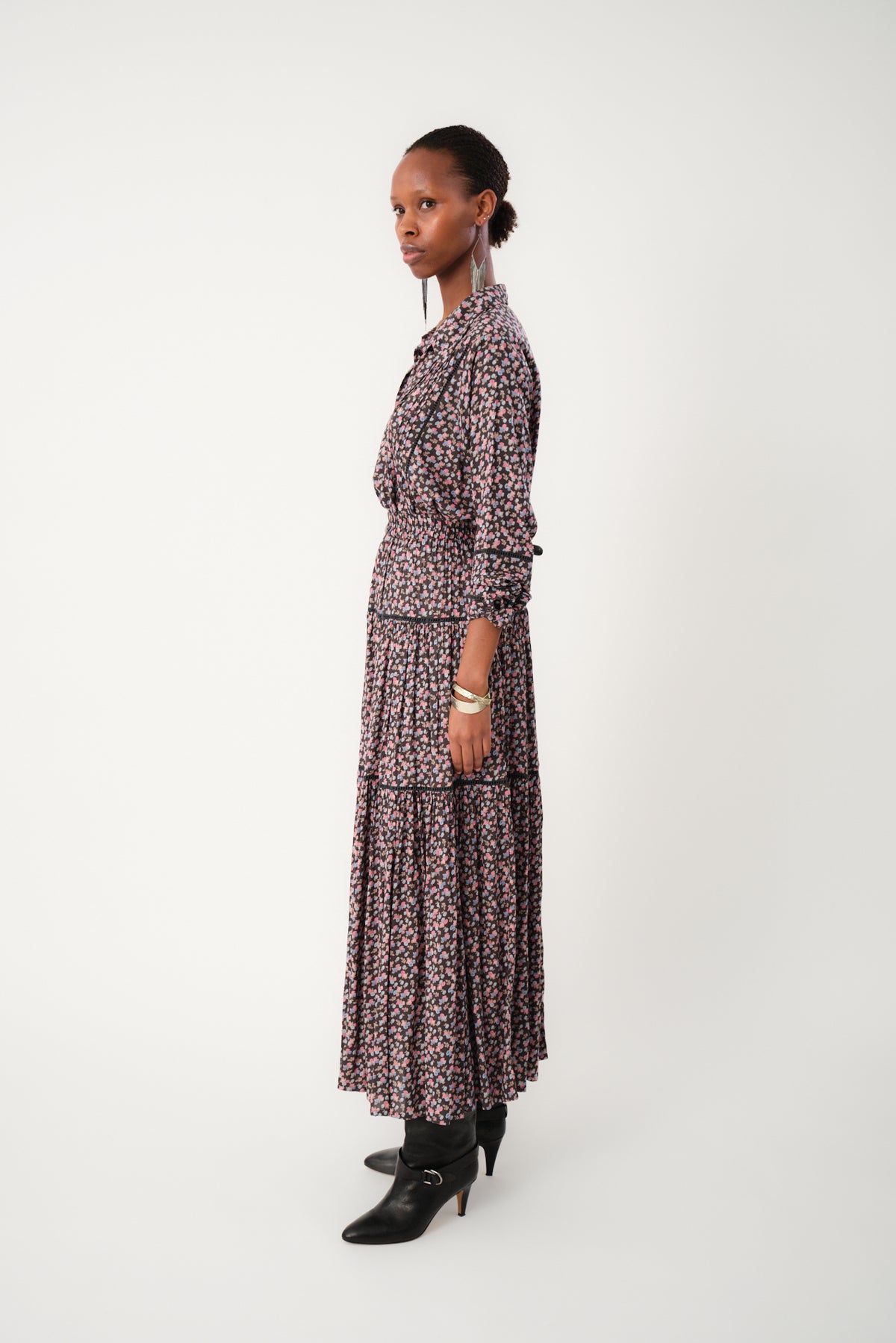Lollys Laundry SunsetLL Maxi Röcke Skirt Verblasstes Schwarz