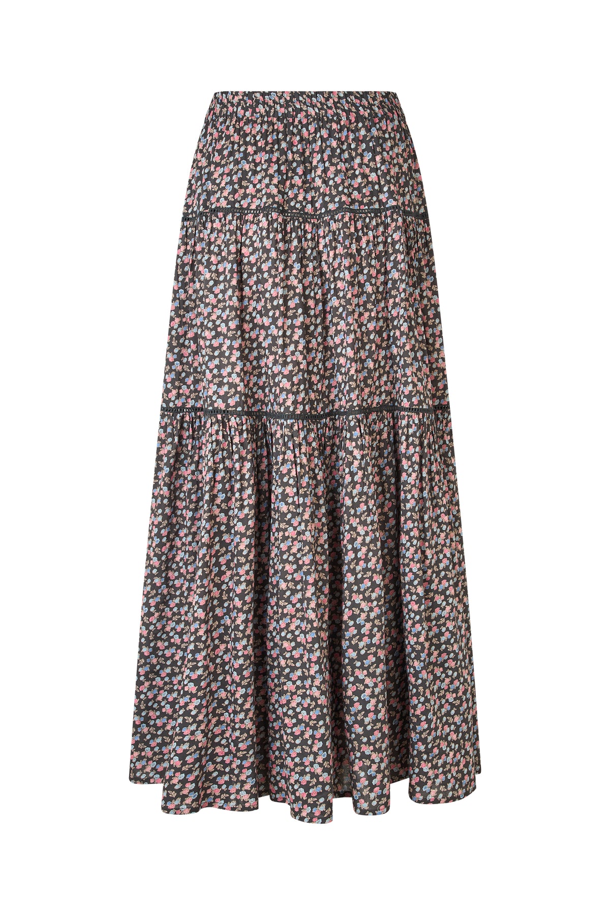 Lollys Laundry SunsetLL Maxi Röcke Skirt Verblasstes Schwarz