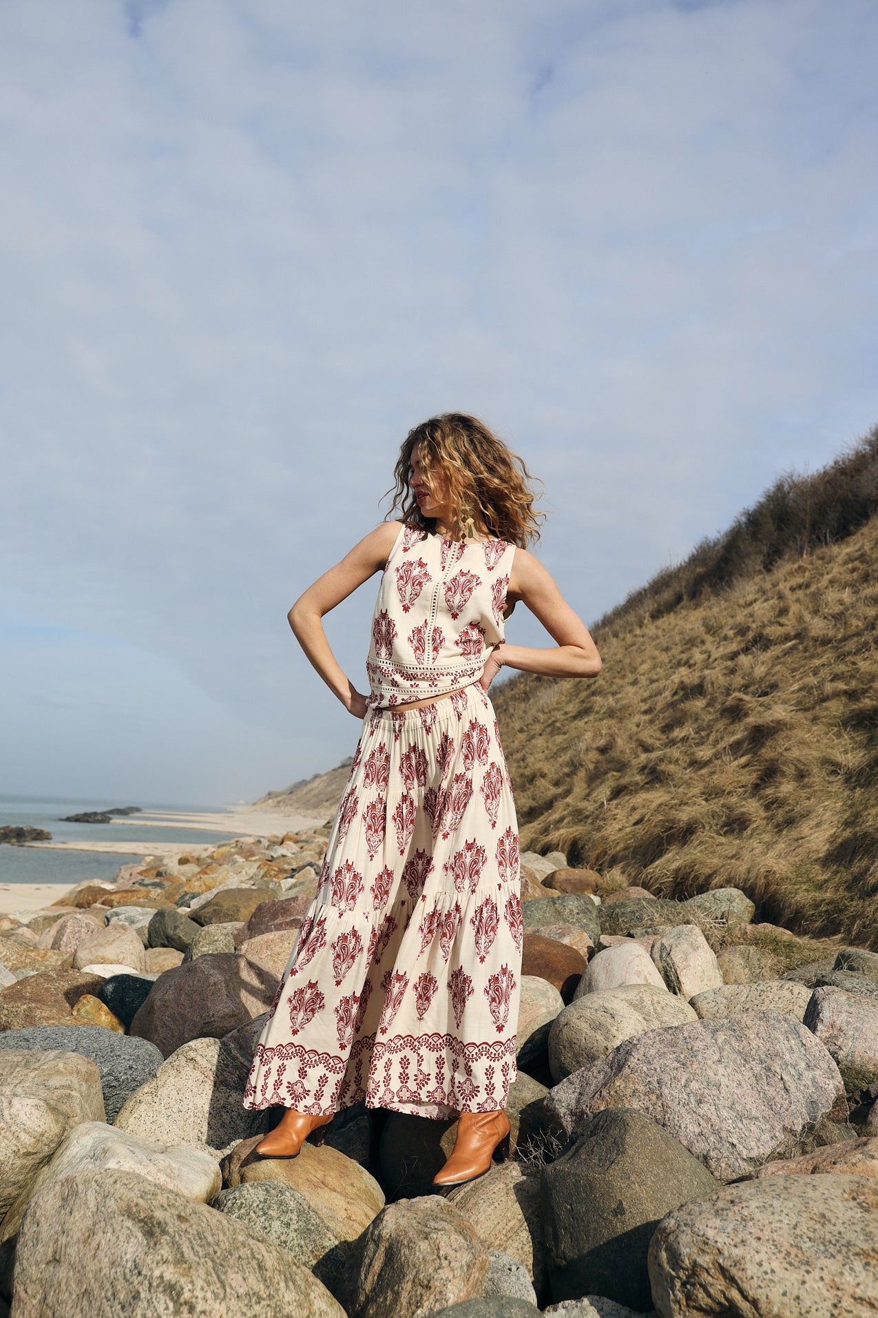 SunsetLL Maxi Rock - Creme