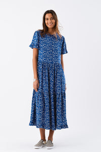 SuzieLL Maxi Dress SS - Flower Print