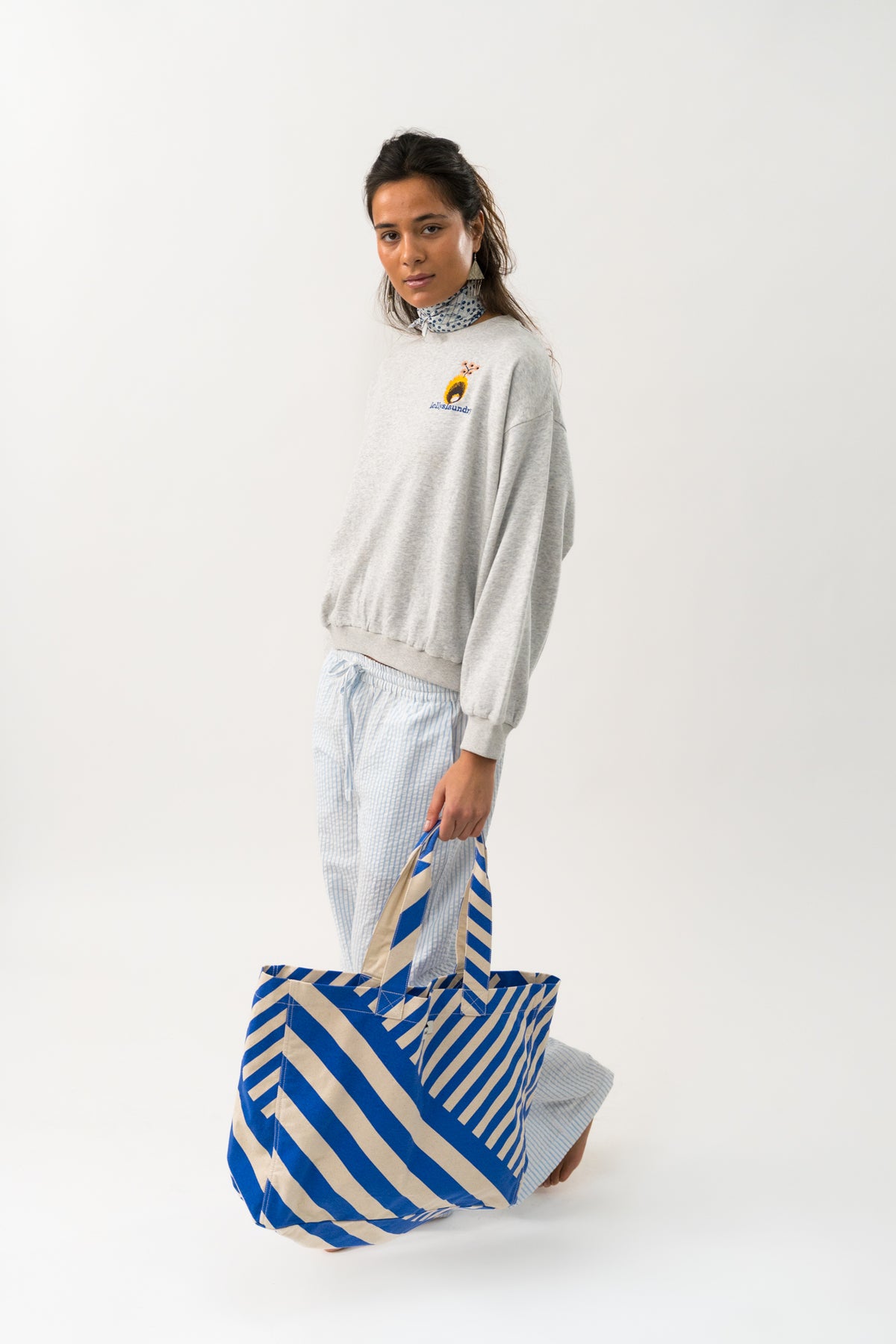 Lollys Laundry SydneyLL Sweatshirt Sweatshirt Hellgrau Melange
