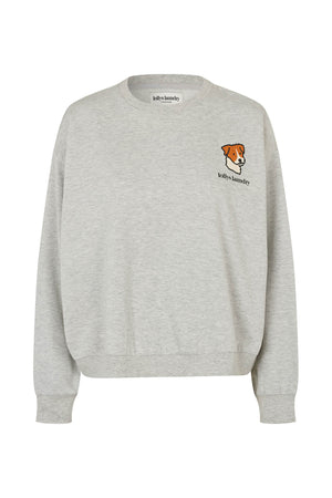 Lollys Laundry SydneyLL Sweatshirt Hund Sweatshirt Hellgrau Melange