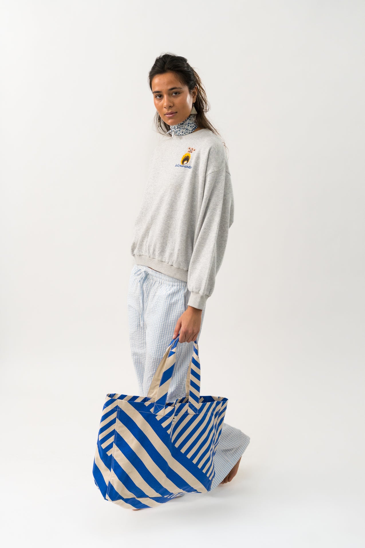 Lollys Laundry SydneyLL Sweatshirt LS Sweatshirt 13 Light Grey Melange