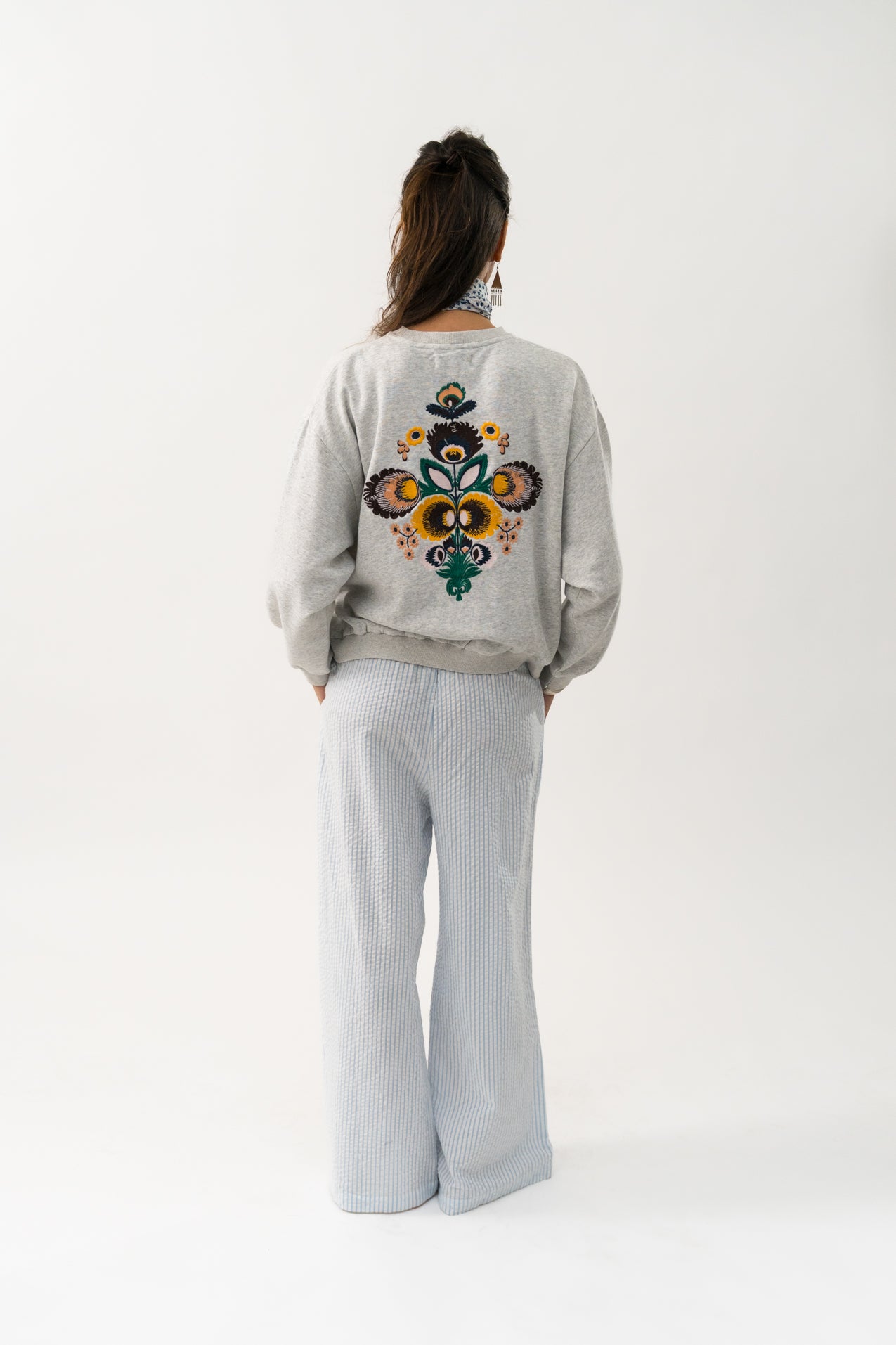 Lollys Laundry SydneyLL Sweatshirt LS Sweatshirt 13 Light Grey Melange