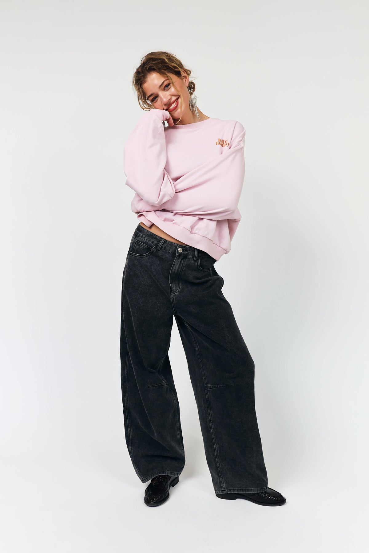 Lollys Laundry SydneyLL Sweatshirt Schmetterling Sweatshirt Rosa
