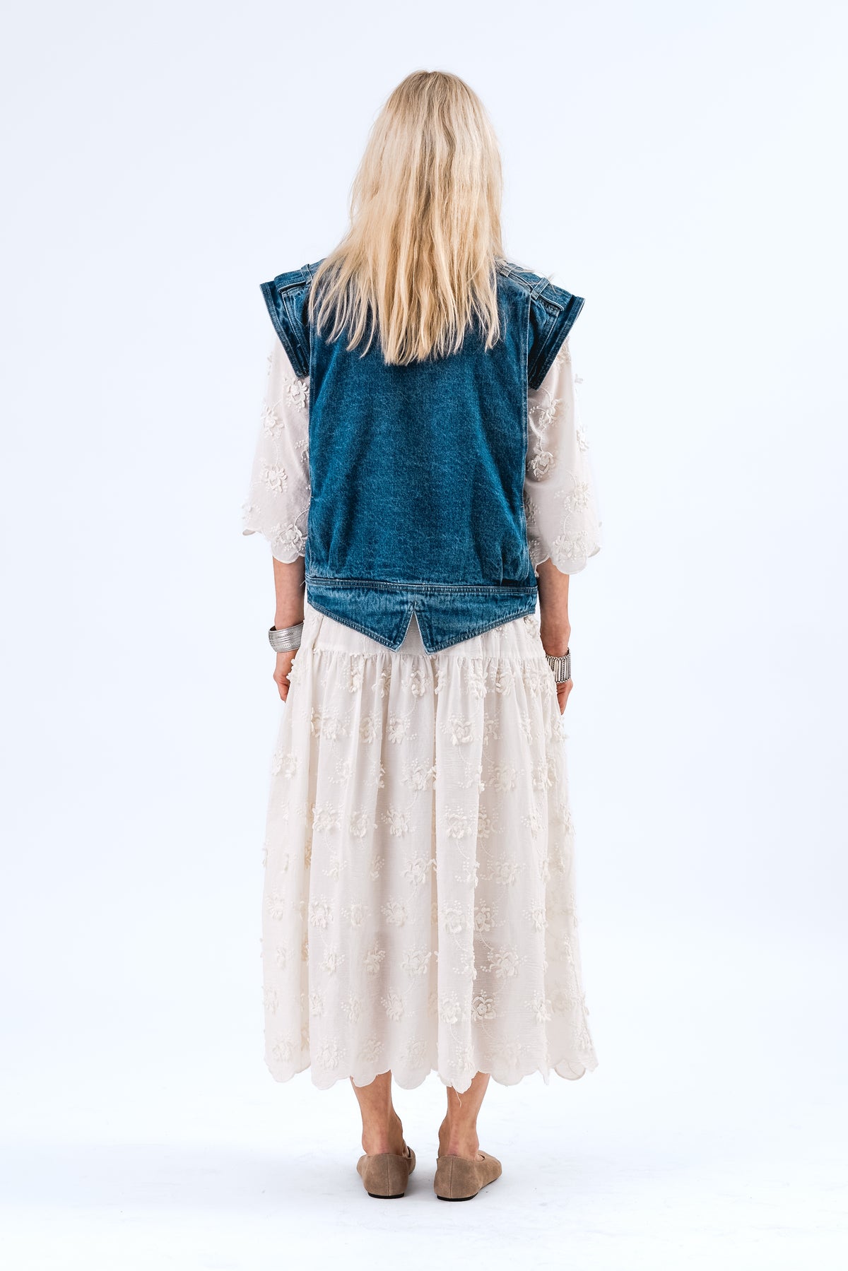 TimorLL Midi Kleid - Creme