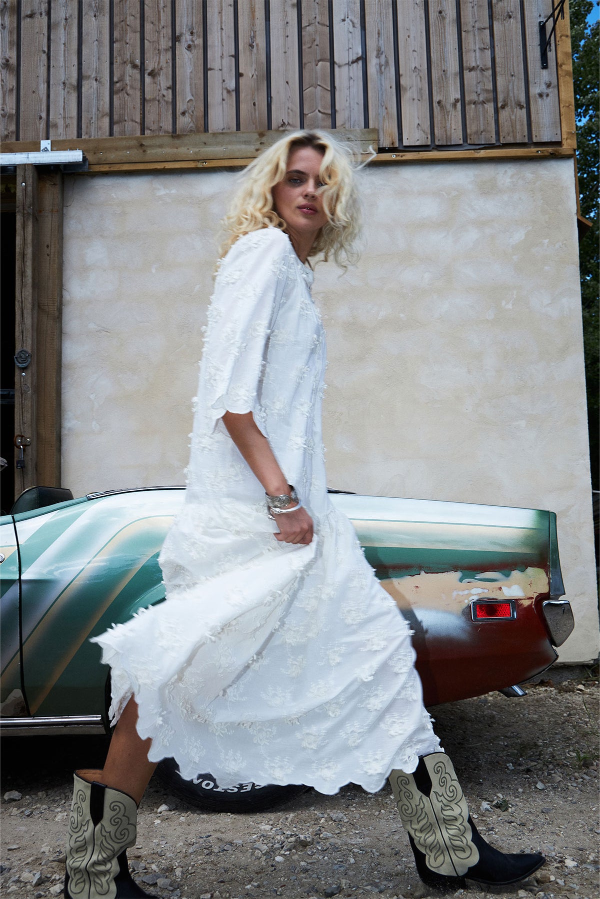 TimorLL Midi Kleid - Creme