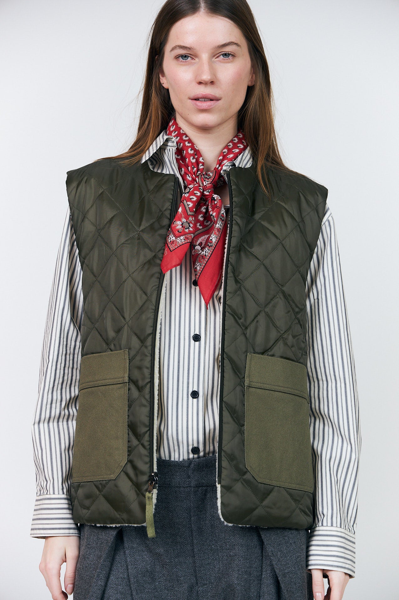 Lollys Laundry UnityLL Weste Outerwear Dunkelgrün