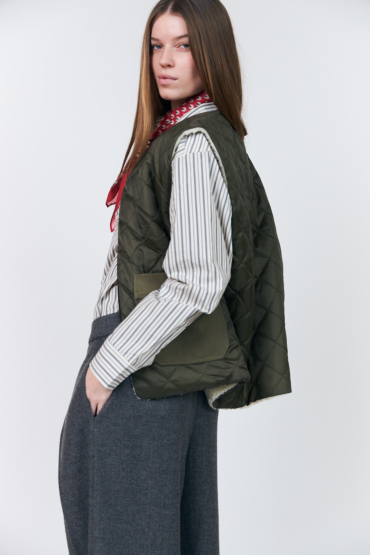 Lollys Laundry UnityLL Weste Outerwear Dunkelgrün