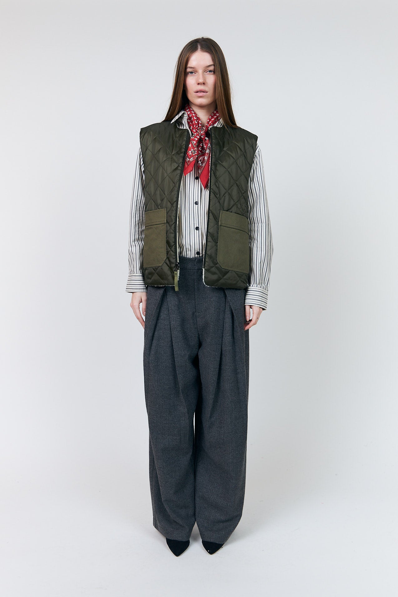 Lollys Laundry UnityLL Weste Outerwear Dunkelgrün