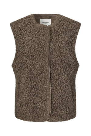 Lollys Laundry VadaLL Weste Vest Dunkelbraun