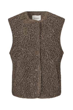 Lollys Laundry VadaLL Weste Vest Dunkelbraun