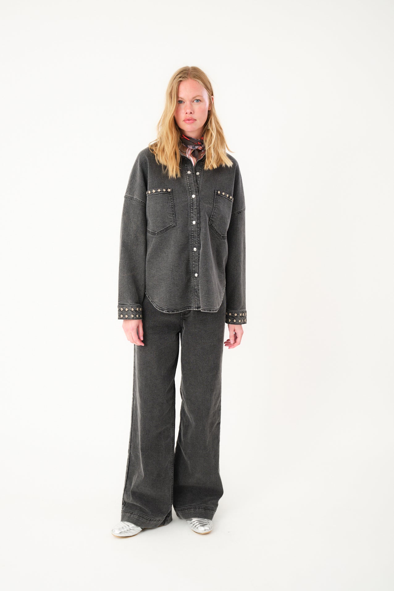 Lollys Laundry VeidaLL Hemdbluse Shirt 18 Washed Black