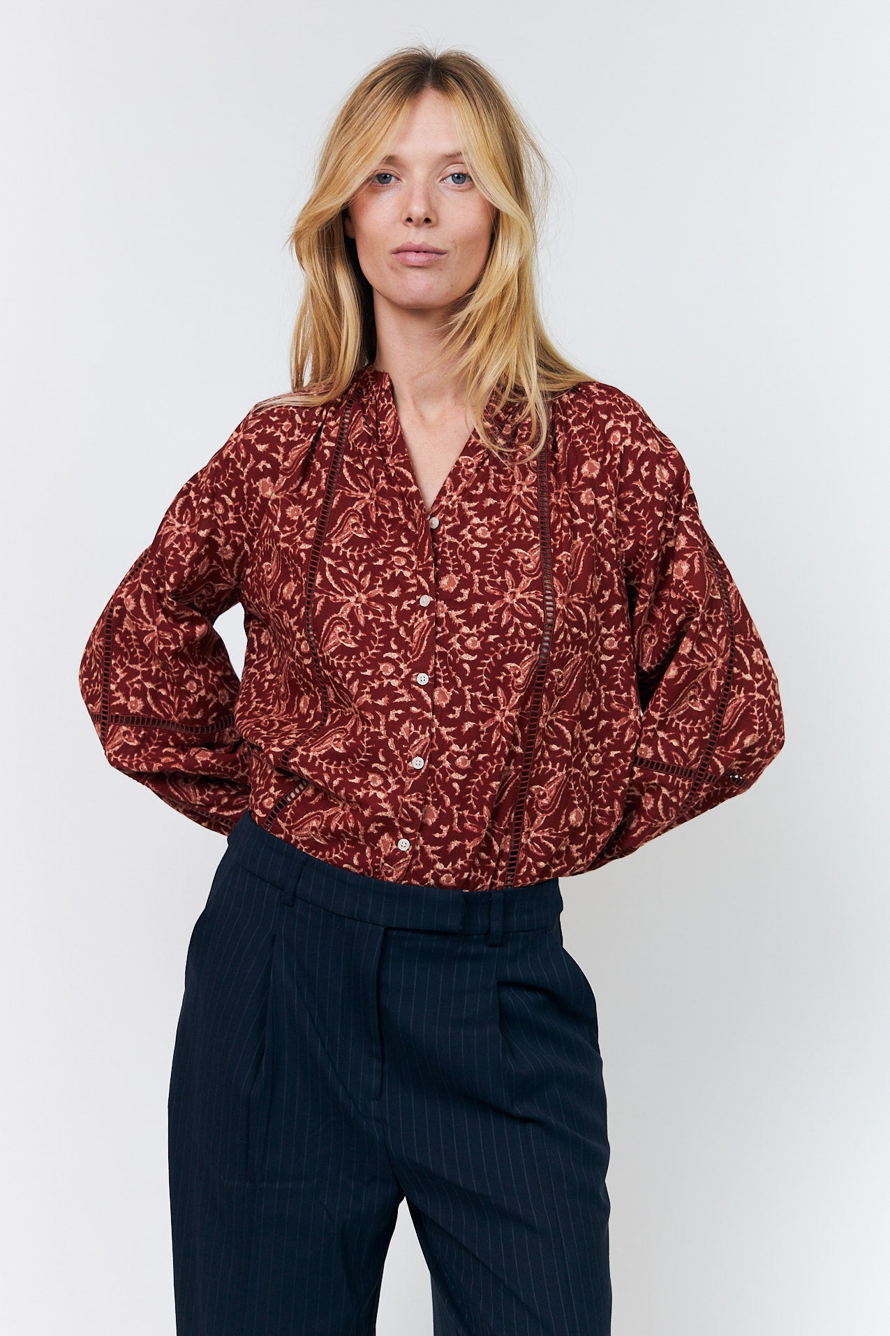 Lollys Laundry VeroLL Bluse Shirt Rostbraun