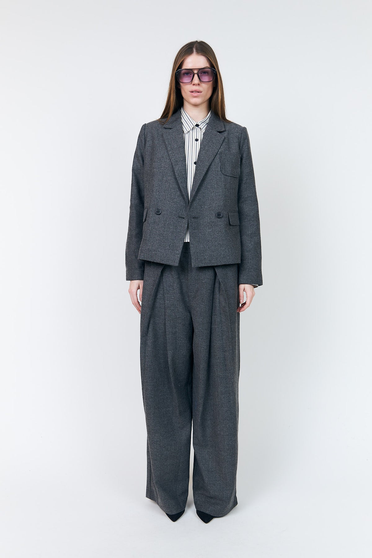 Lollys Laundry ZolaLL Hose Pants Dunkelgrau Melange