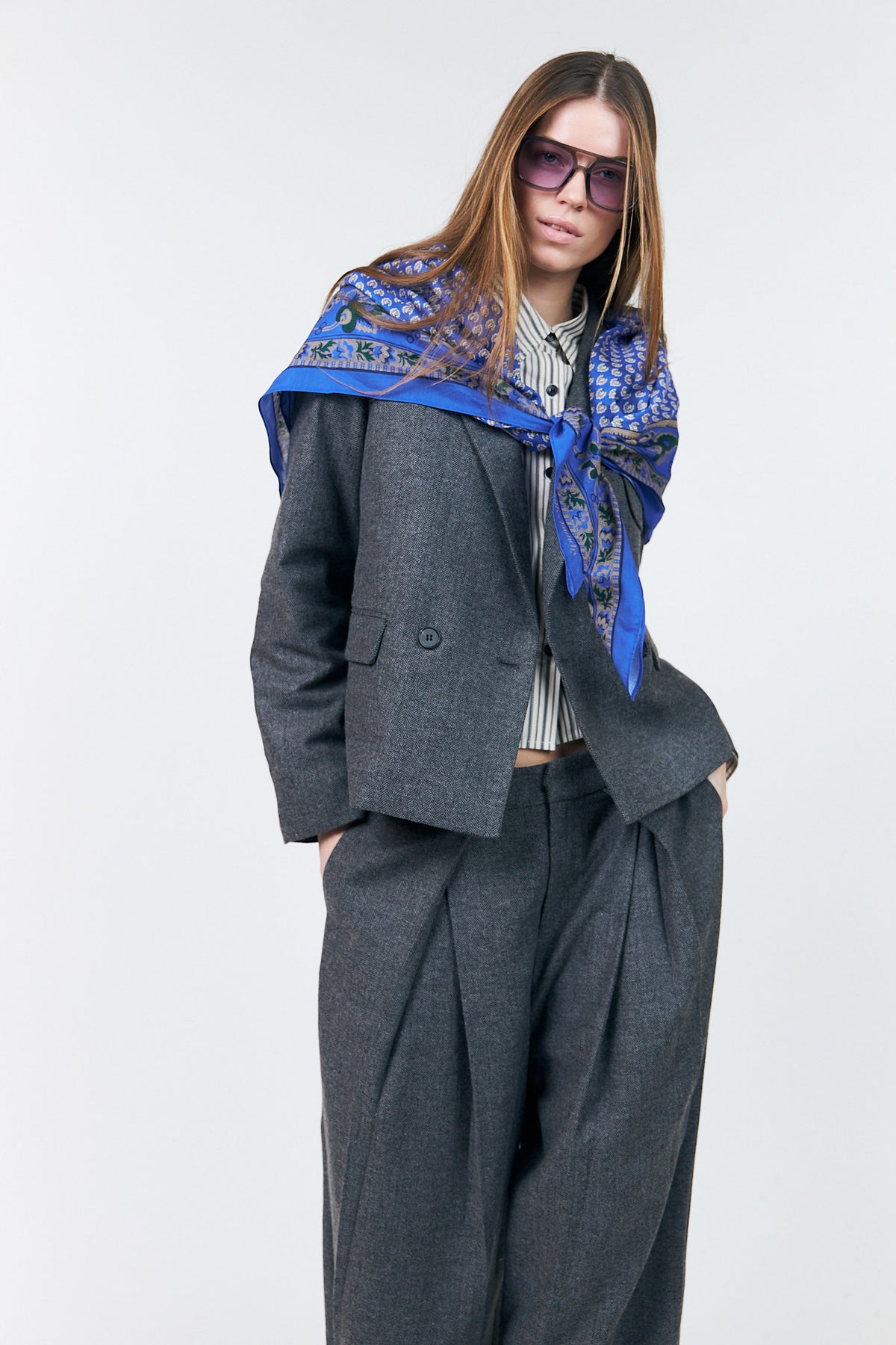 Lollys Laundry ZolaLL Hose Pants Dunkelgrau Melange