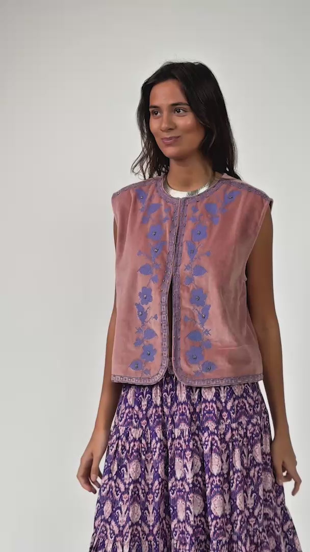 Lollys Laundry BinLL Weste Vest 36 Dusty Rose