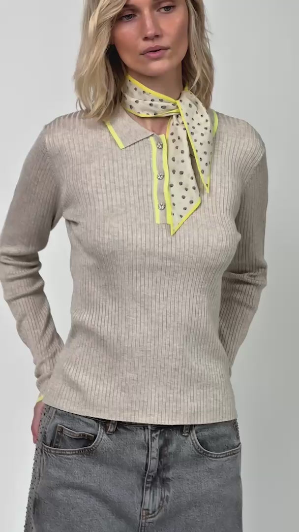 Lollys Laundry JulioLL Strickpolo Jumper 08 Beige