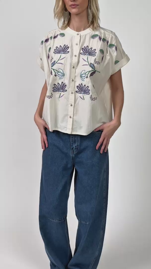 Lollys Laundry MyaLL Hemdbluse Shirt Creme