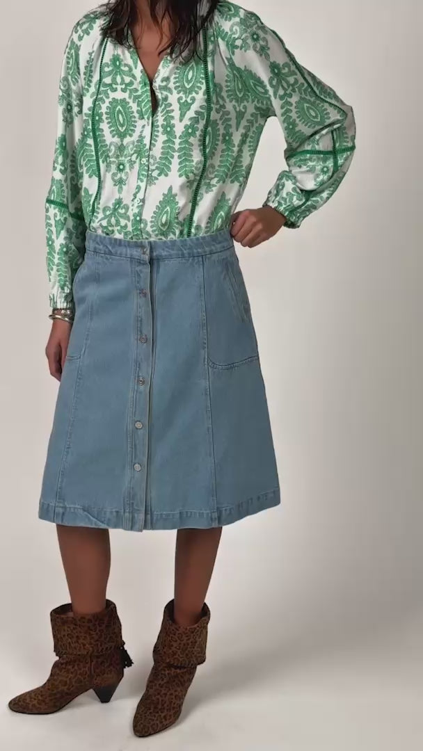 Lollys Laundry VeroLL Hemdbluse Shirt 41 Light Green