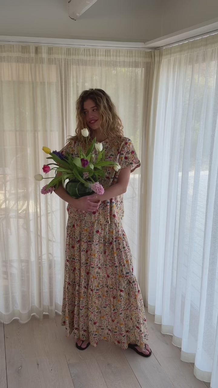Lollys Laundry SunsetLL Maxi Rock Skirt Blumenmuster