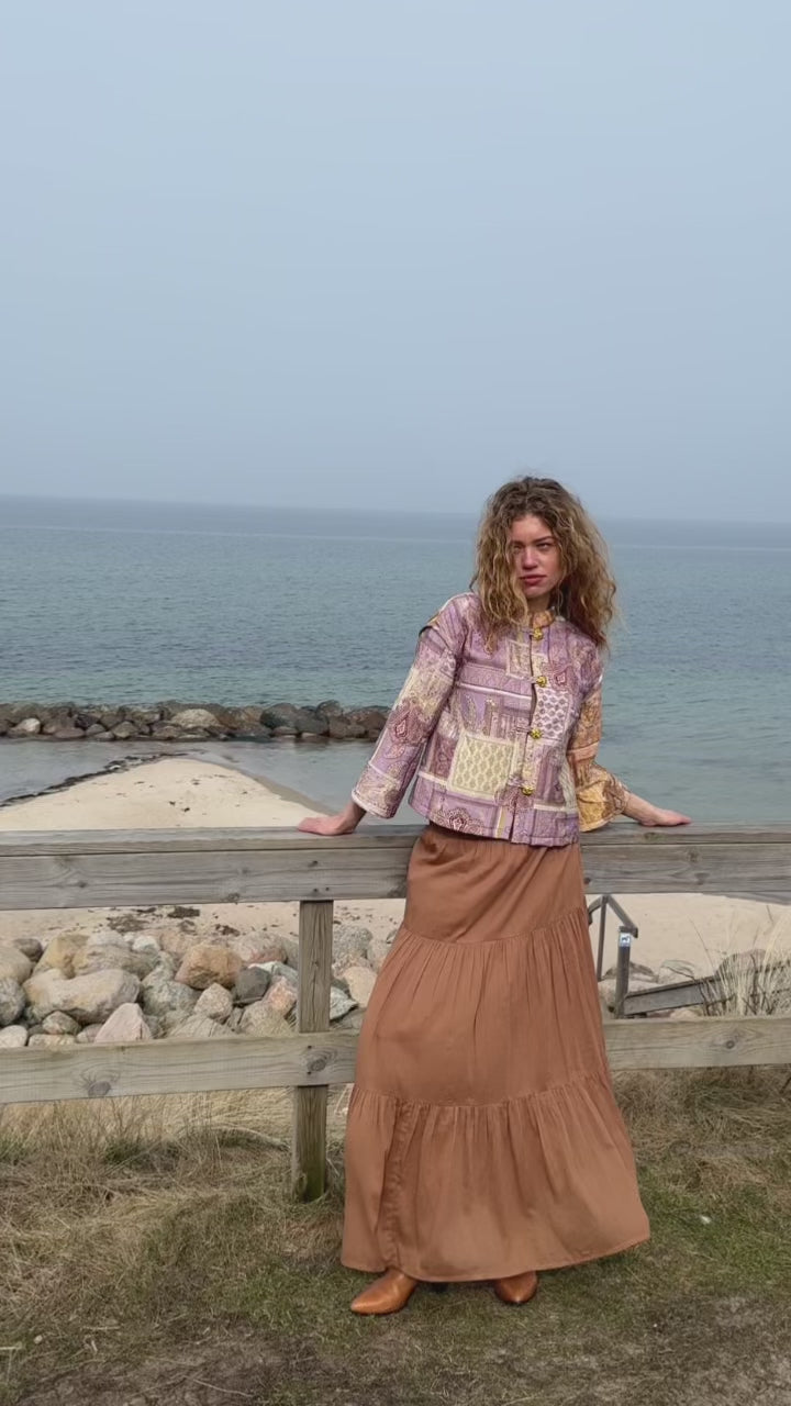 Lollys Laundry DiamondLL Maxi Rock Skirt Camelbraun