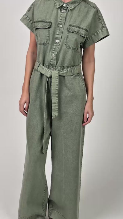 Lollys Laundry MathildeLL Jumpsuit Jumpsuit Gedämpftes Grün