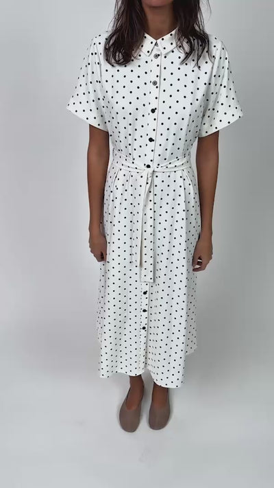 Lollys Laundry BlakeLL Midi Kleid Dress Punkte muster