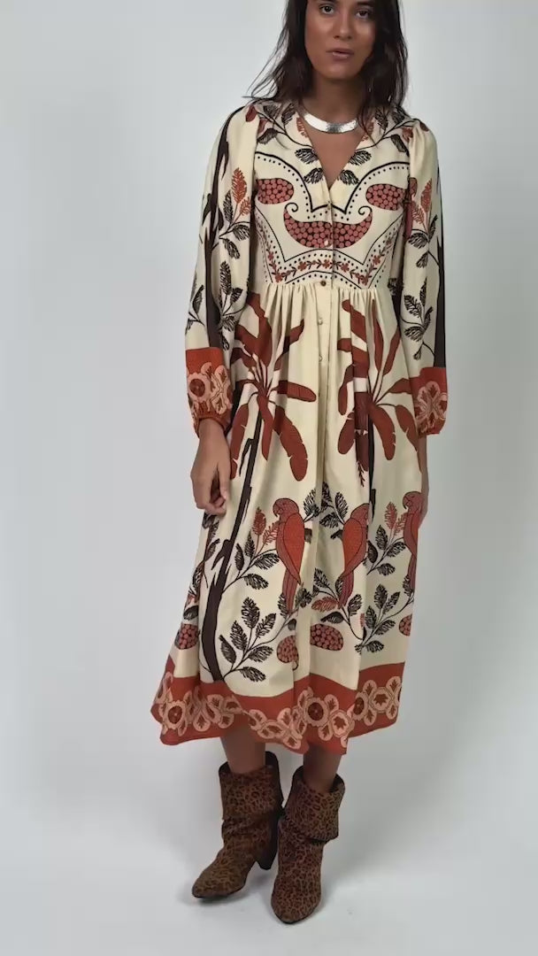 Lollys Laundry SaraiLL Maxi Kleid Dress 02 Creme