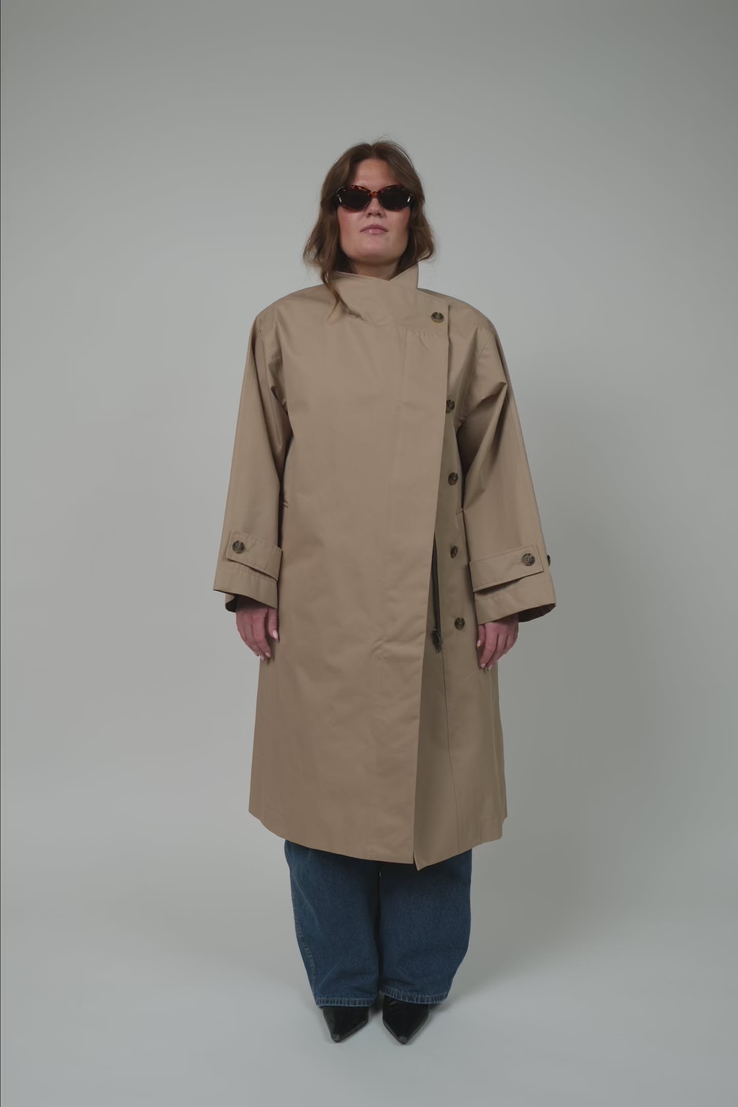 Lollys Laundry RussiLL langer Mantel Outerwear Beige