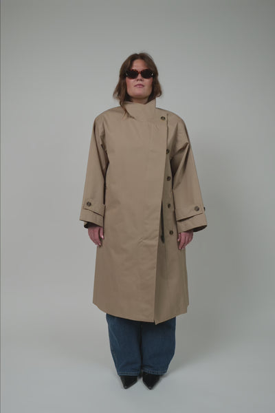 Lollys Laundry RussiLL langer Mantel Outerwear Dunkelbraun