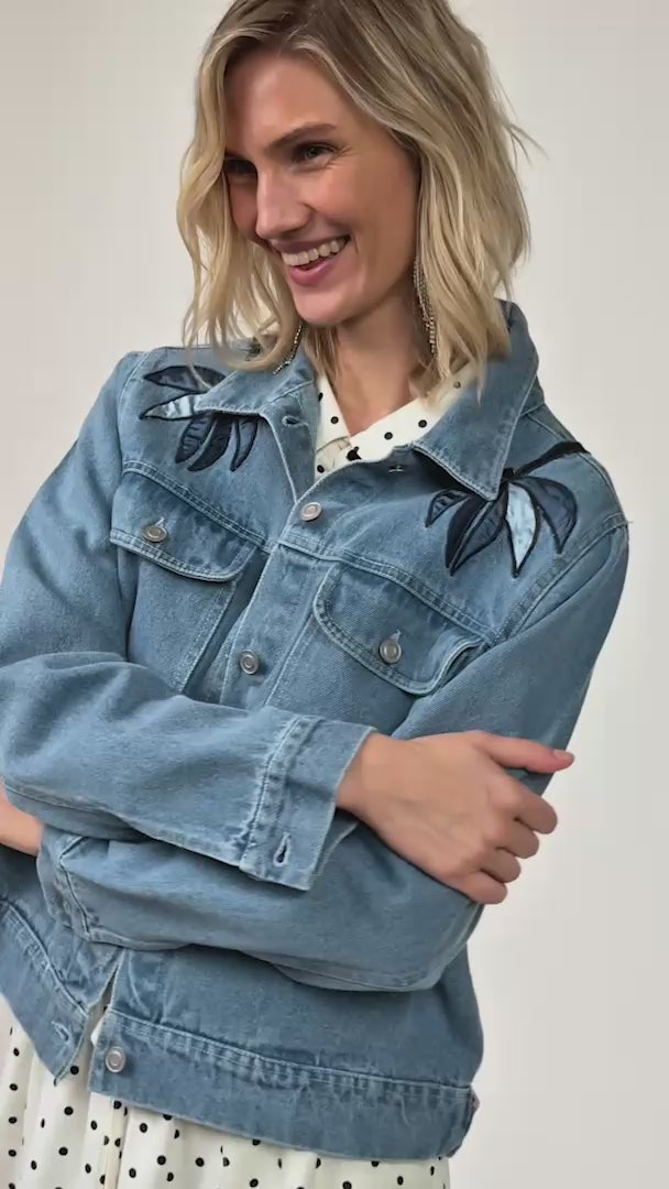 Lollys Laundry BirdLL Jeansjacke Jacket Blaues Denim
