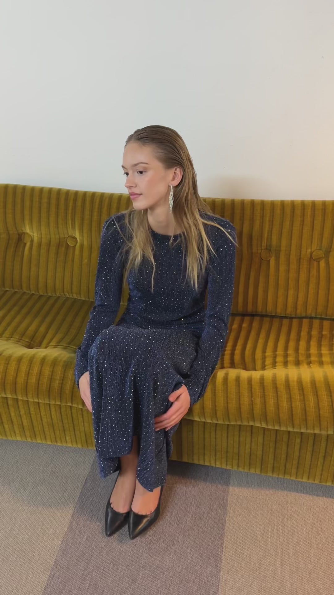 Lollys Laundry BeatriLL Maxi Kleid Dress Dunkelblau