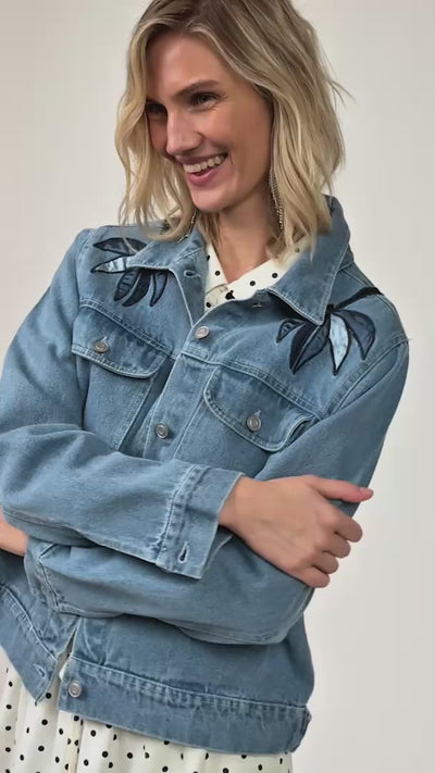 Lollys Laundry BirdLL Jeansjacke Jacket 100 Washed Denim