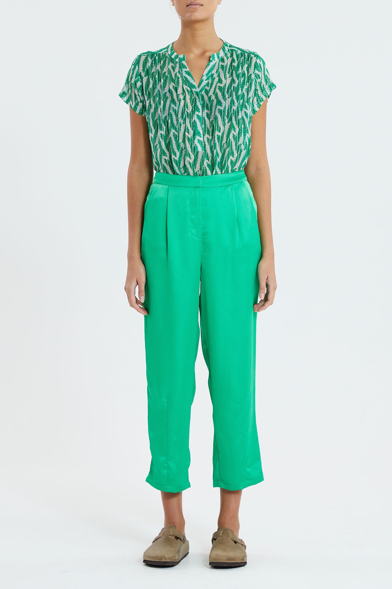 Lollys Laundry Heather Top Top 40 Green